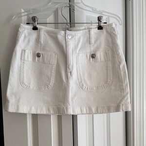 NWT- Women’s American Eagle White Denim Mini Skirt